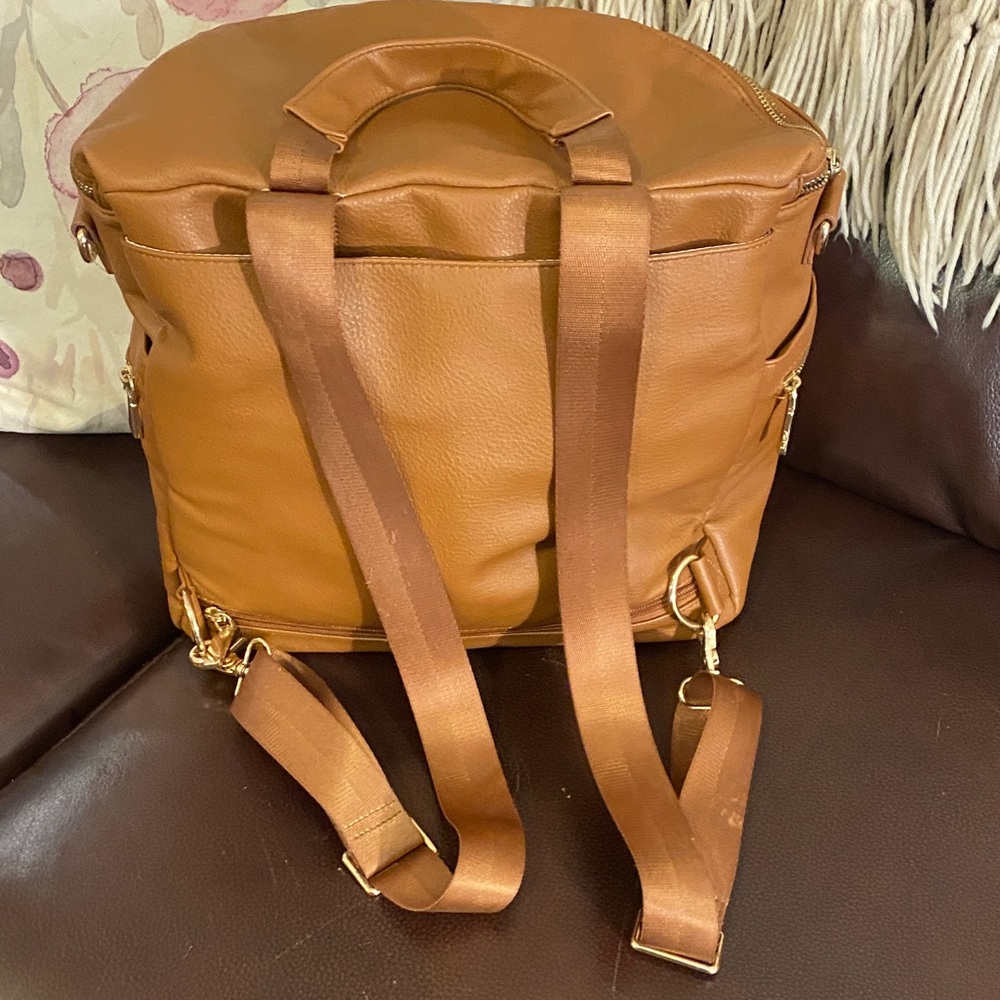 Elegant Tan Backpack for Women great for travel or every day use - Picture 4 of 12
